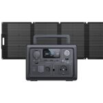 BLUETTI EB3A Solar Generator with PV120S Solar Panel and 268 Wh LiFePO4 Backup Battery