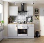 5-Piece Kitchen Set in Glossy White / Canadian Oak – PEGANE