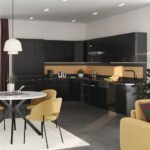 Vicco Fame-Line Corner Kitchen, Black/Anthracite Stripes, 257 x 60 cm, Anthracite PT – Image 2