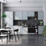 Vicco Fame-Line Kitchen, Light Grayish Blue/Anthracite, 355 cm, Marble PT – Image 2