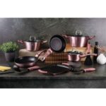 Berlinger Haus 12-Piece Induction Cookware Set, PFOA-Free Non-Stick Aluminum, Pink – Image 4